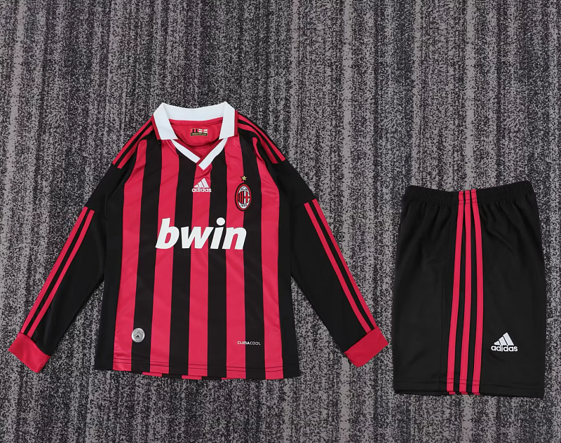 Niño Retro_AC Milan home long Sleeve kid 09-10