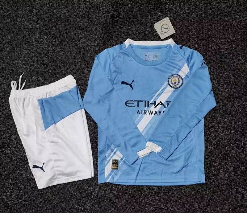 Niño_Man City 25-26 home long sleeve kid