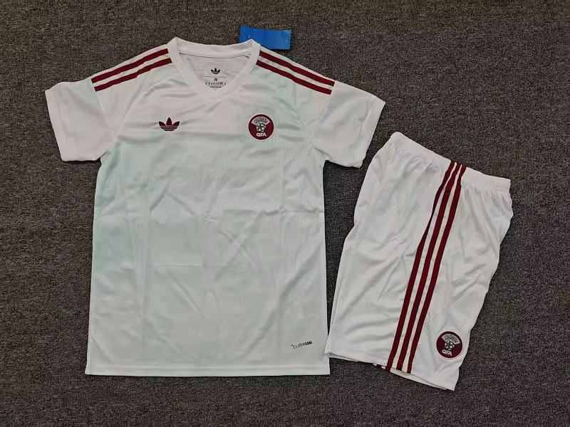 Niño_kids kit 2026 Qatar away soccer jersey size 16-28