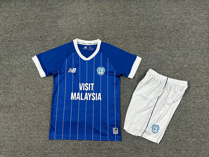 Niño_kids kit 25-26 Cardiff City home soccer jersey size 16-28