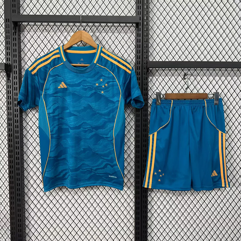 Niño_kids kit 25-26 Cruzeiro third soccer jersey size 16-28