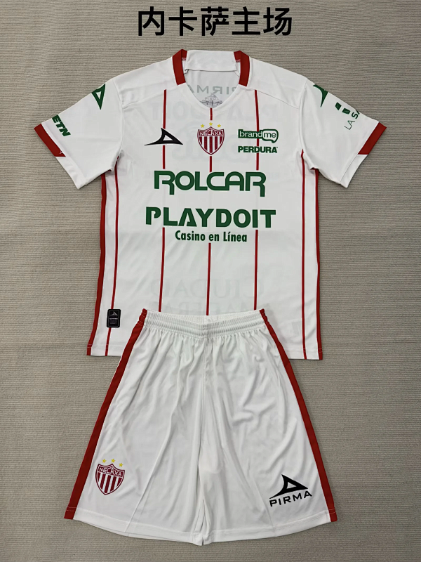 Niño_kids kit 25-26 Necaxa home soccer jersey size 16-28