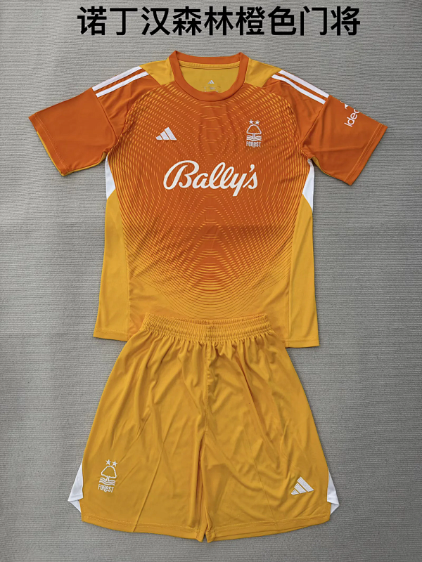 Niño_kids kit 25-26 Nottingham Forest GK orange soccer jersey size 16-28