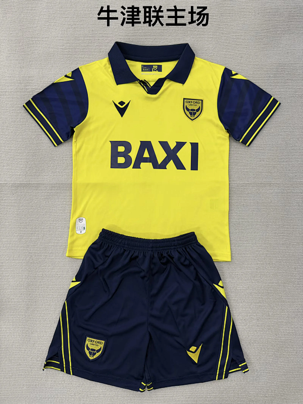 Niño_kids kit 25-26 Oxford United home soccer jersey size 16-28