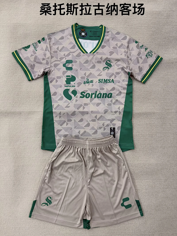 Niño_kids kit 25-26 Santos Laguna away soccer jersey size 16-28