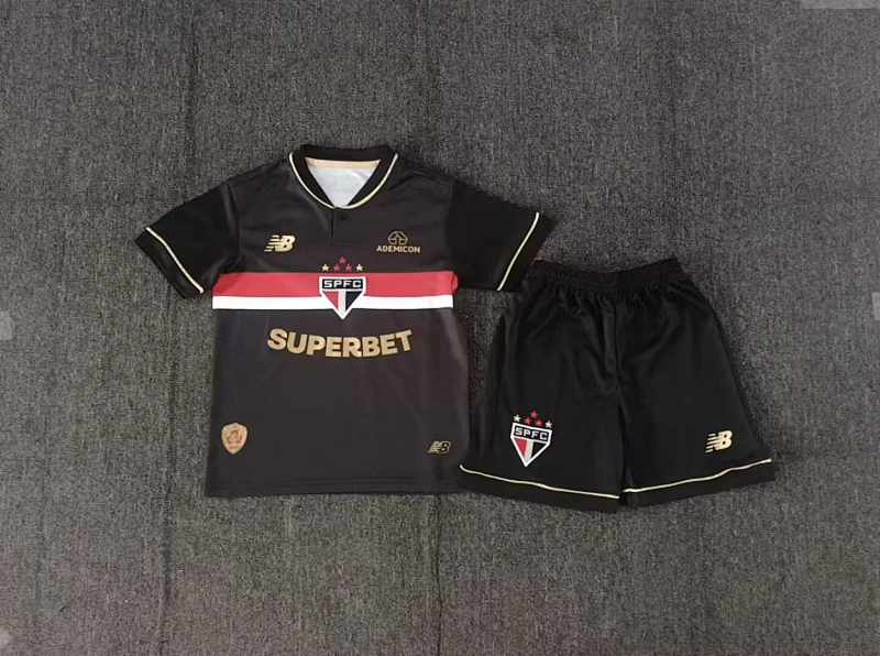 Niño_kids kit 25-26 Sao paulo third soccer jersey size 16-28