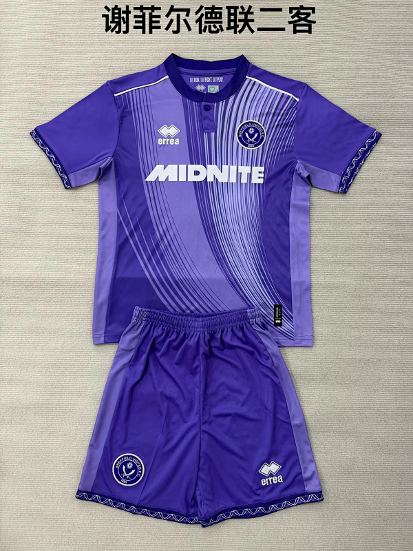 Niño_kids kit 25-26 Sheffield United purple soccer jersey size 16-28