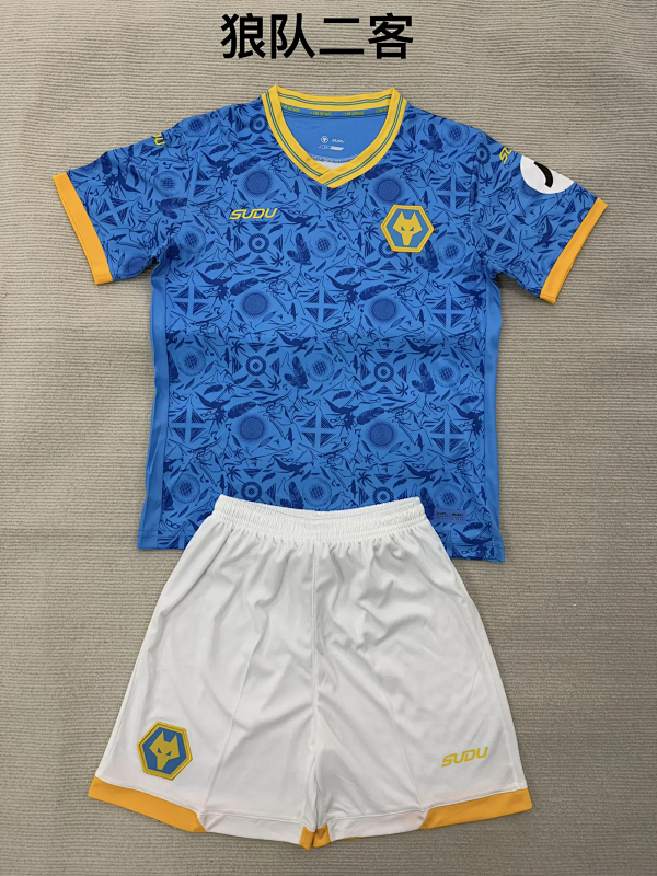 Niño_kids kit 25-26 Wolverhampton Wanderers third soccer jersey size 16-28