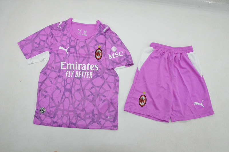 Niño_kids kit 26-27 AC GK pink soccer jersey size 16-28