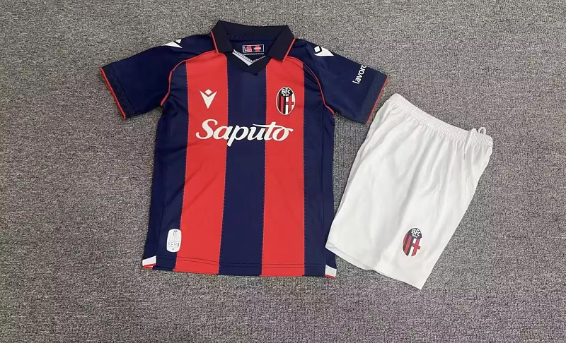 Niño_kids kit 26-27 Bologna home soccer jersey size 16-28