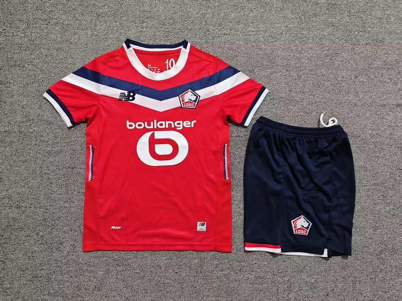 Niño_kids kit 26-27 Lille home soccer jersey size 16-28