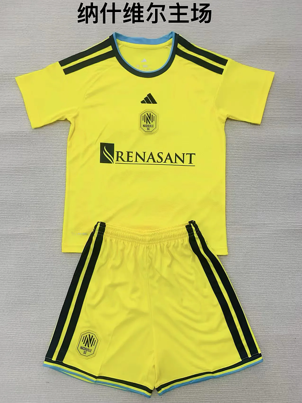 Niño_kids kit 26-27 Nashville home soccer jersey size 16-28