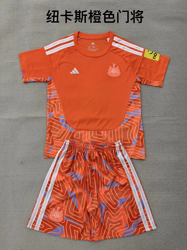 Niño_kids kit 26-27 Newcastle United GK orange soccer jersey size 16-28