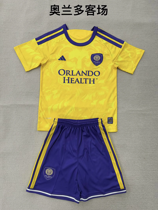 Niño_kids kit 26-27 Orlando away soccer jersey size 16-28