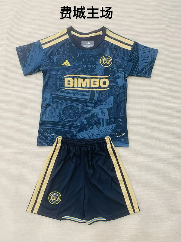 Niño_kids kit 26-27 Philadelphia Union home soccer jersey size 16-28