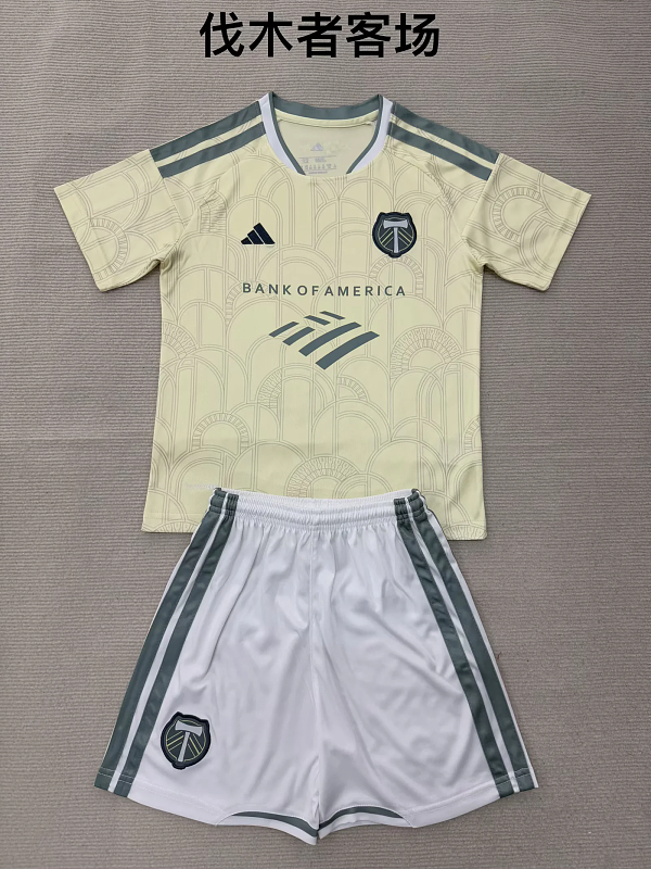 Niño_kids kit 26-27 Portland Timbers away soccer jersey size 16-28