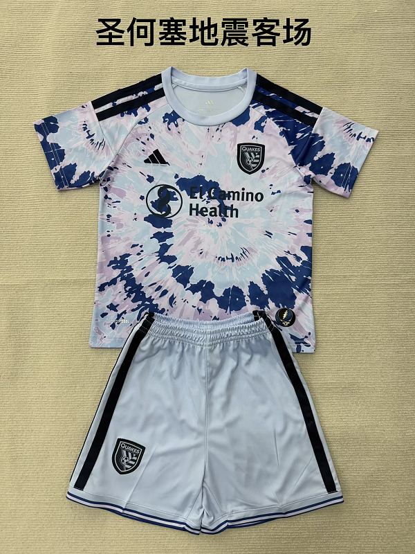 Niño_kids kit 26-27 San Jose Earthquakes away soccer jersey size 16-28