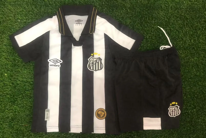 Niño_kids kit 26-27 Santos away soccer jersey size 16-28