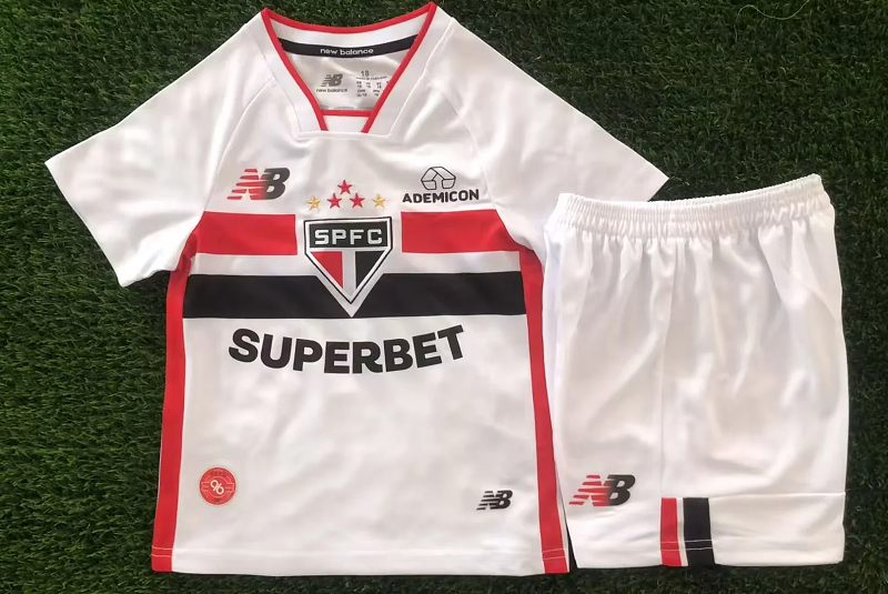Niño_kids kit 26-27 Sao paulo home soccer jersey size 16-28