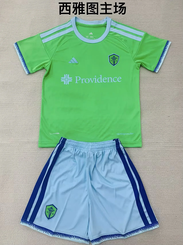 Niño_kids kit 26-27 Seattle Sounders home soccer jersey size 16-28