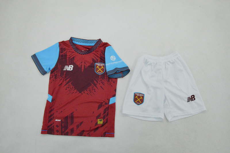 Niño_kids kit 26-27 West ham home soccer jersey size 16-28