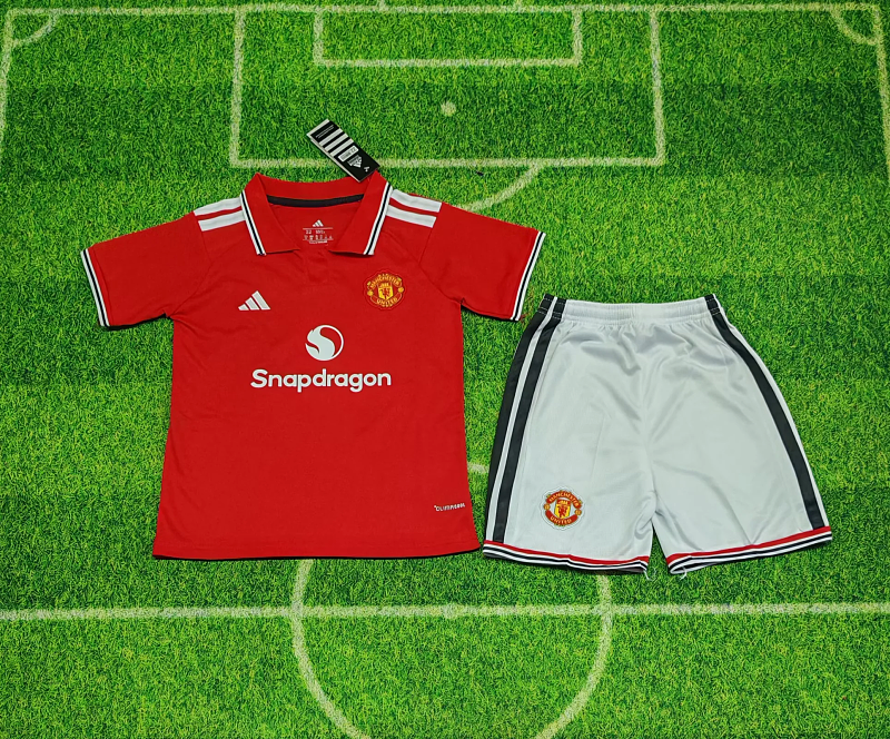 Niño_kids kit 26-27 man u red soccer jersey size 16-30