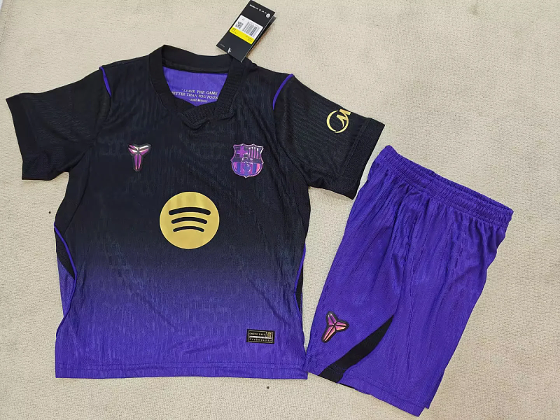 Niño_player version kids kit 26-27 bar away soccer jersey size 16-28