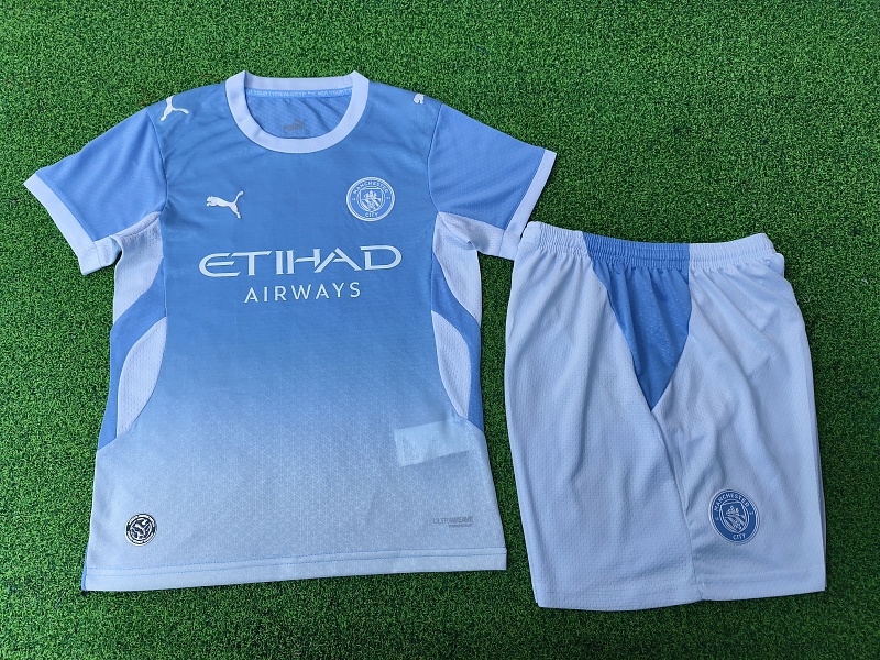 Niño_player version kids kit 26-27 man city home soccer jersey size 16-28