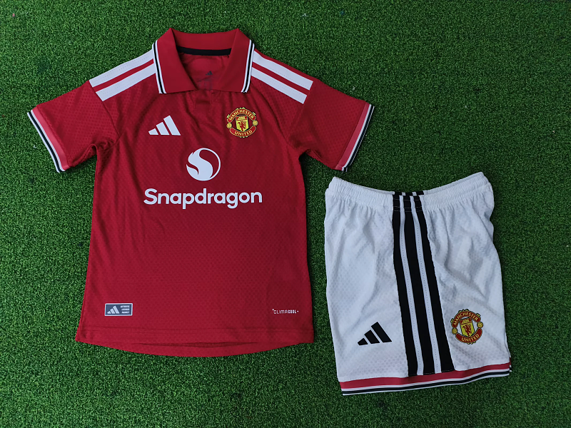 Niño_player version kids kit 26-27 man u home jersey size 16-28