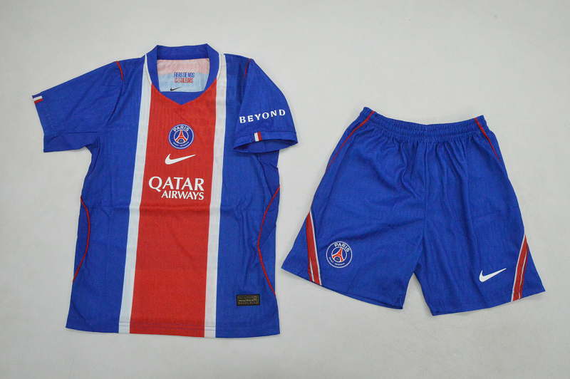 Niño_player version kids kit 26-27 parissg home soccer jersey size 16-28