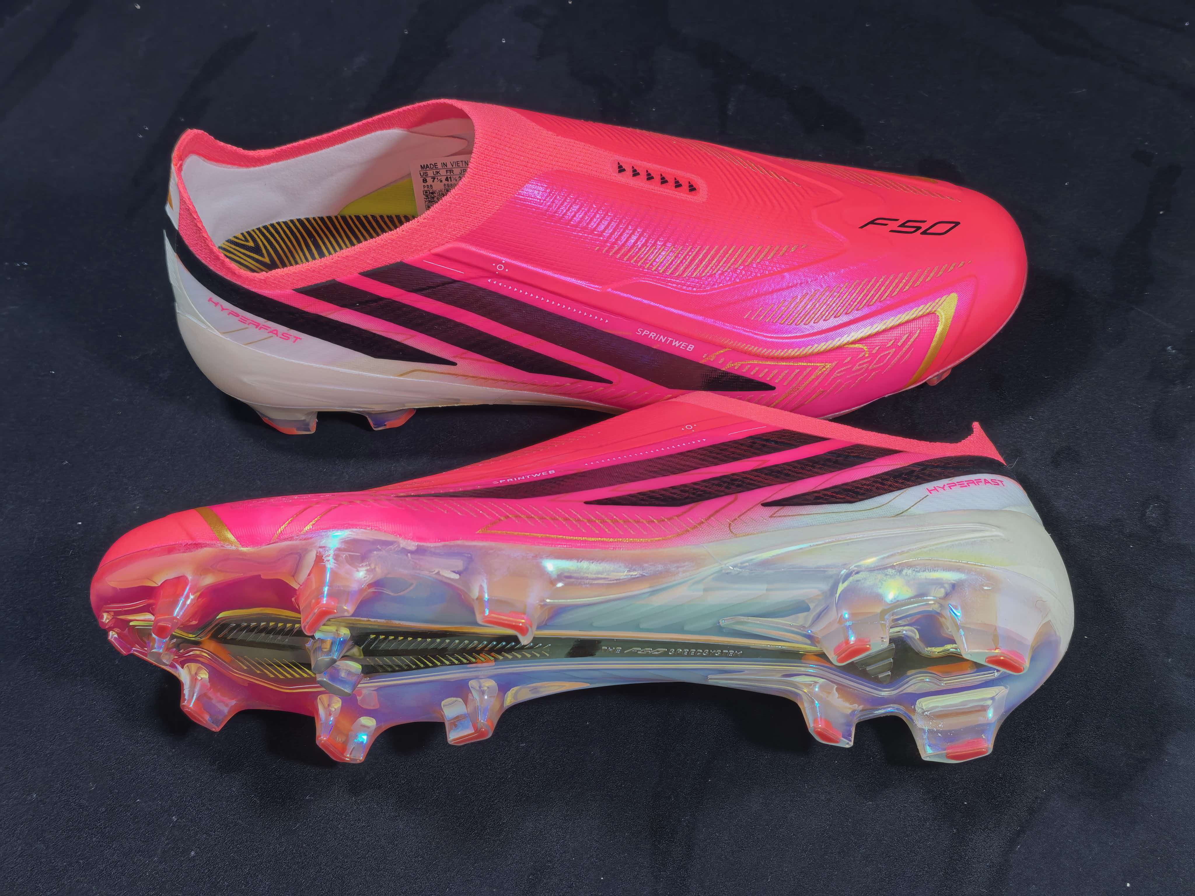 Tacos Adidas_adidas F50 HYPERFAST ELITE Laceless FG SIZE 36-45-103591401