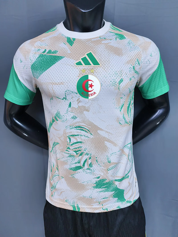Version Player_2 star player version 2026 Algeria white green training jersey size XS-2XL