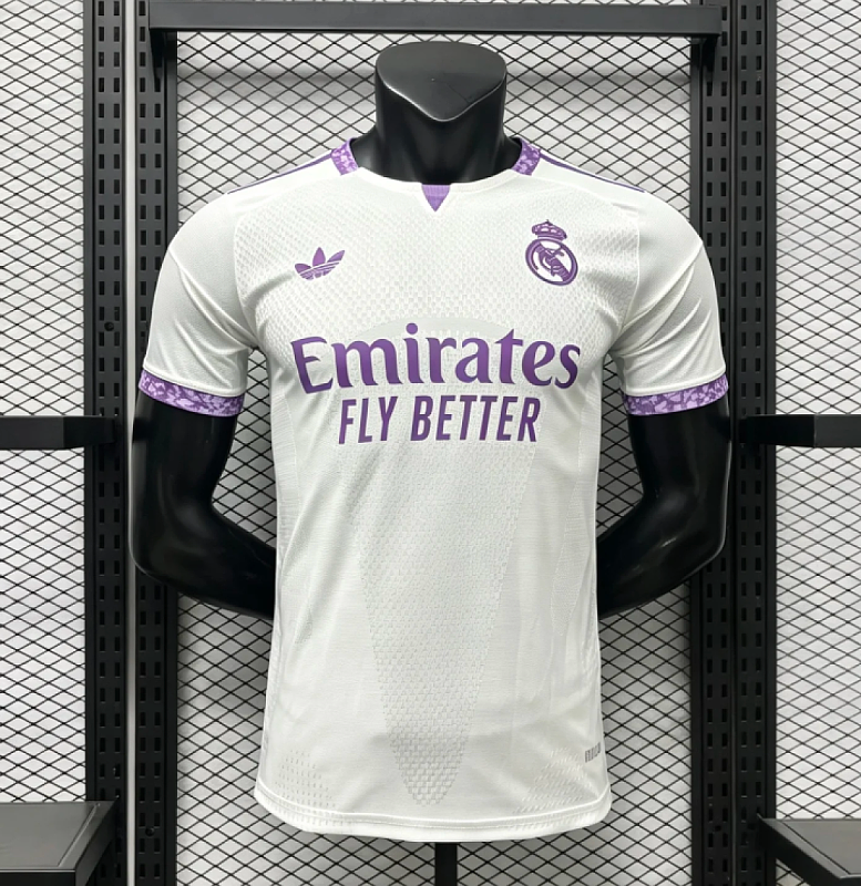 Version Player_Real Madrid 26-27 white with purple player version soccer jerseys S-XXL